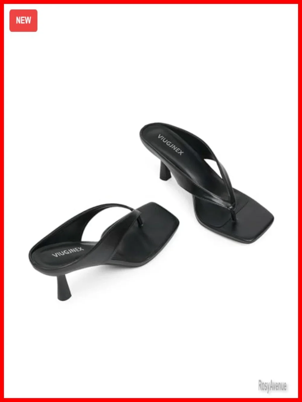 Kitten Heels Flip Flops Slip On Open Toe Low Heels Thong Square Slide Summer